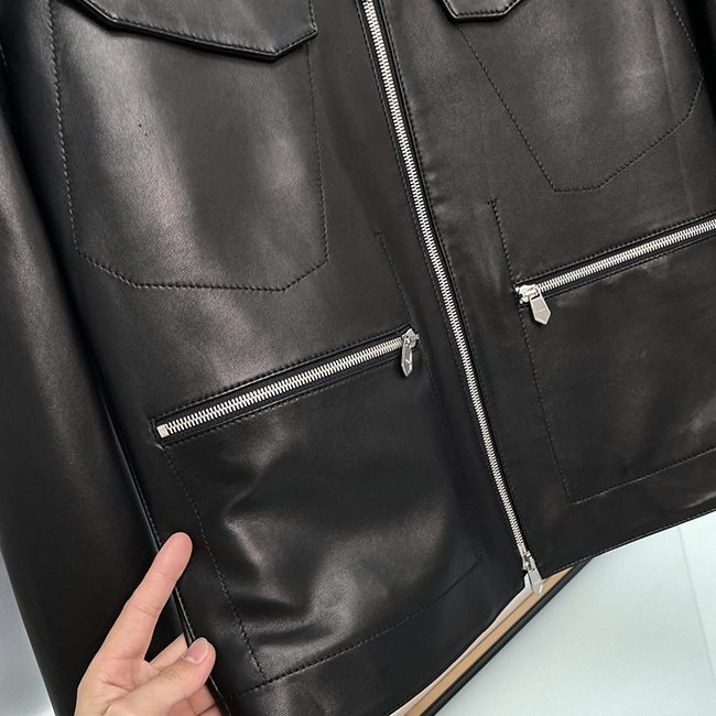 希少 エルメス ストレートカット コピー レザージャケット ery35483